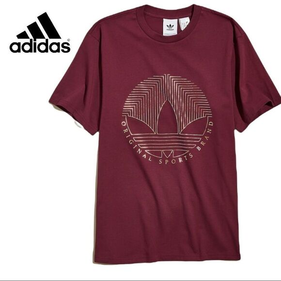 NEW Adidas Deco Trefoil Logo Tee Shirt T-Shirt L - Picture 1 of 2